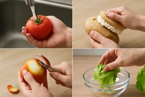 کاهش مواد شیمیایی میوهها و سبزیجات